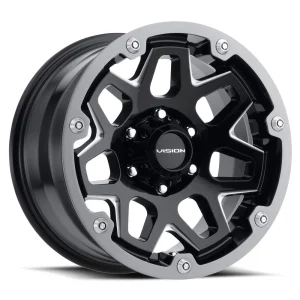Vision Wheel Off-Road – 416 SE7EN – Black – 18″x9″ 12mm – Summer Wheels – 416-8965GBMG12